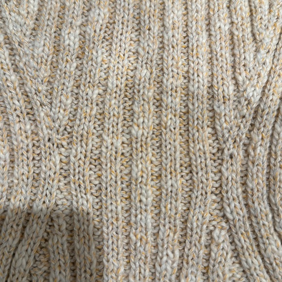 Free People Women's Tan Knitted Zip Up Bodycon Mont Blanc Mini Sweater Dress - M - Picture 7 of 8